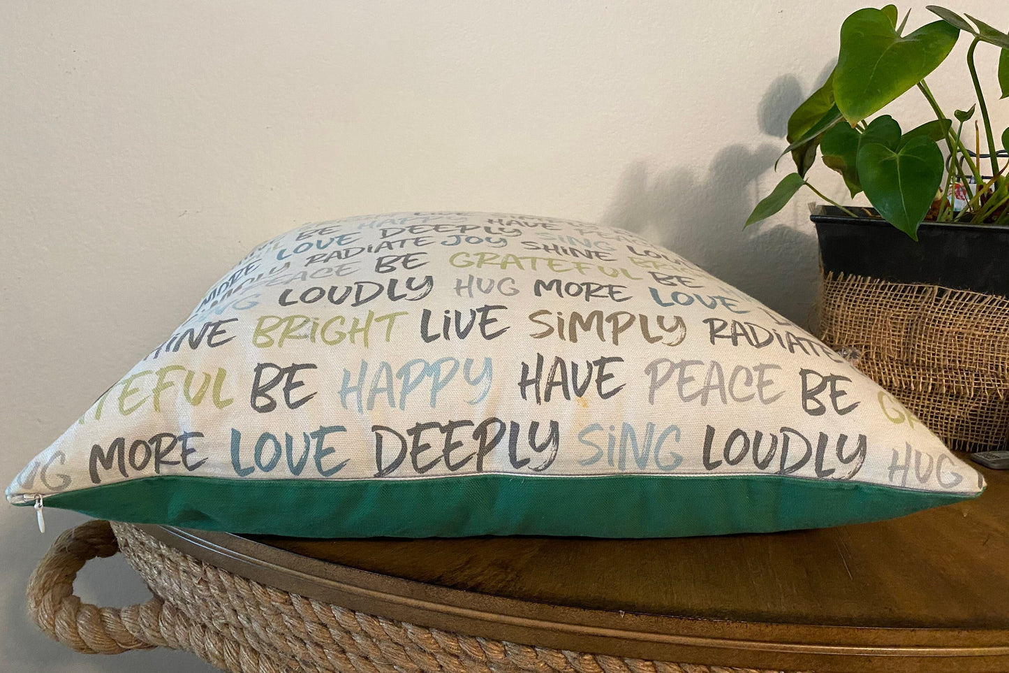 Love, Grateful, Joy Pillow Cover, Linen Pillow Cover, Spring  and Summer Pillow Cover, Throw Pillow covers, Modern